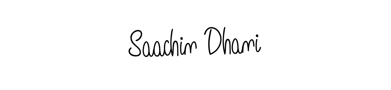 The best way (Angelique-Rose-font-FFP) to make a short signature is to pick only two or three words in your name. The name Saachin Dhani include a total of six letters. For converting this name. Saachin Dhani signature style 5 images and pictures png
