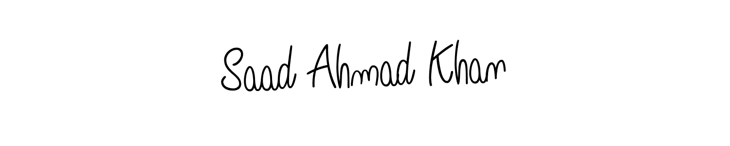 Also we have Saad Ahmad Khan name is the best signature style. Create professional handwritten signature collection using Angelique-Rose-font-FFP autograph style. Saad Ahmad Khan signature style 5 images and pictures png