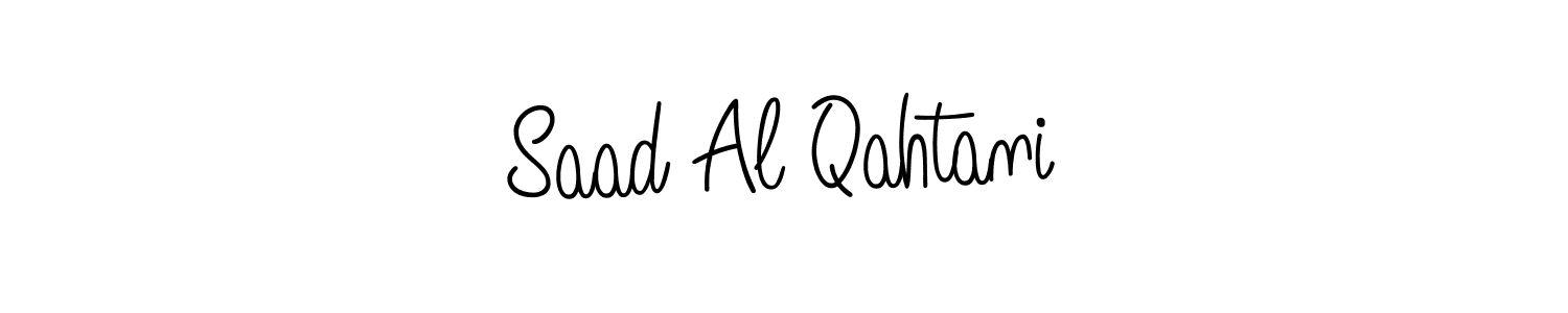 You should practise on your own different ways (Angelique-Rose-font-FFP) to write your name (Saad Al Qahtani) in signature. don't let someone else do it for you. Saad Al Qahtani signature style 5 images and pictures png