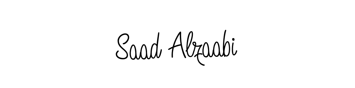 How to make Saad Alzaabi name signature. Use Angelique-Rose-font-FFP style for creating short signs online. This is the latest handwritten sign. Saad Alzaabi signature style 5 images and pictures png