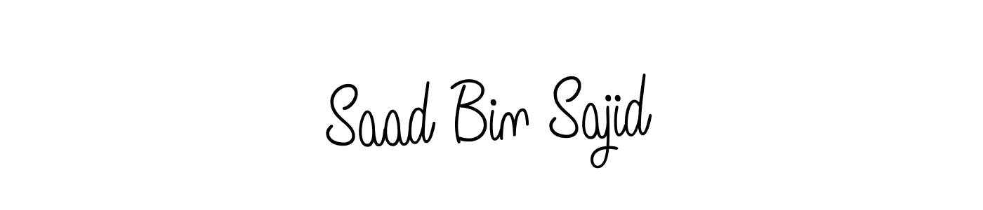 Make a beautiful signature design for name Saad Bin Sajid. With this signature (Angelique-Rose-font-FFP) style, you can create a handwritten signature for free. Saad Bin Sajid signature style 5 images and pictures png