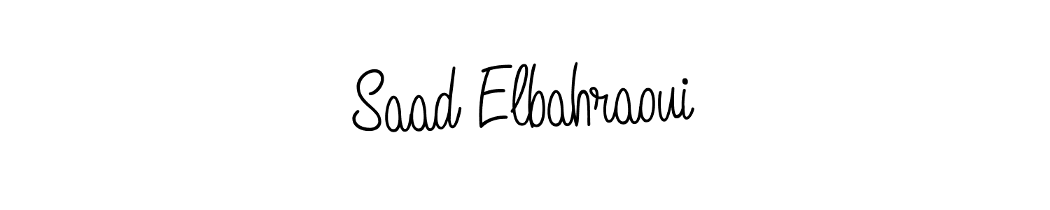 How to make Saad Elbahraoui name signature. Use Angelique-Rose-font-FFP style for creating short signs online. This is the latest handwritten sign. Saad Elbahraoui signature style 5 images and pictures png