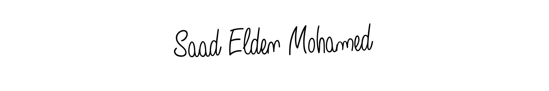 How to make Saad Elden Mohamed name signature. Use Angelique-Rose-font-FFP style for creating short signs online. This is the latest handwritten sign. Saad Elden Mohamed signature style 5 images and pictures png