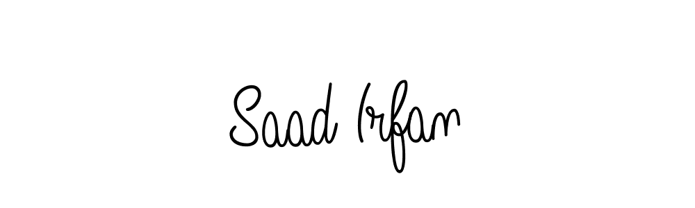 How to make Saad Irfan name signature. Use Angelique-Rose-font-FFP style for creating short signs online. This is the latest handwritten sign. Saad Irfan signature style 5 images and pictures png