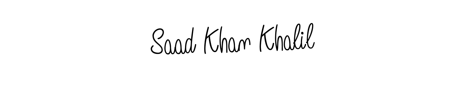 Create a beautiful signature design for name Saad Khan Khalil. With this signature (Angelique-Rose-font-FFP) fonts, you can make a handwritten signature for free. Saad Khan Khalil signature style 5 images and pictures png