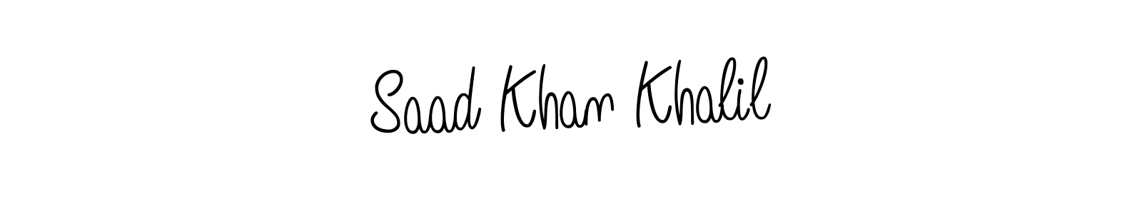 Saad Khan Khalil stylish signature style. Best Handwritten Sign (Angelique-Rose-font-FFP) for my name. Handwritten Signature Collection Ideas for my name Saad Khan Khalil. Saad Khan Khalil signature style 5 images and pictures png