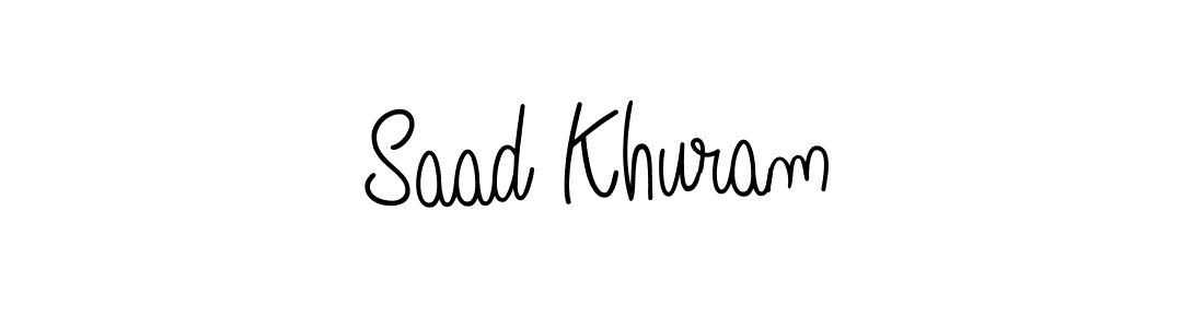 Saad Khuram stylish signature style. Best Handwritten Sign (Angelique-Rose-font-FFP) for my name. Handwritten Signature Collection Ideas for my name Saad Khuram. Saad Khuram signature style 5 images and pictures png