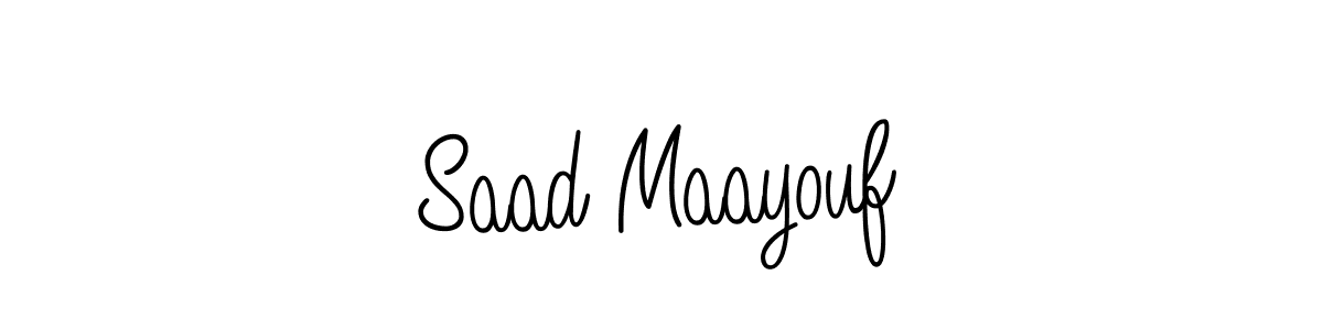 Saad Maayouf stylish signature style. Best Handwritten Sign (Angelique-Rose-font-FFP) for my name. Handwritten Signature Collection Ideas for my name Saad Maayouf. Saad Maayouf signature style 5 images and pictures png