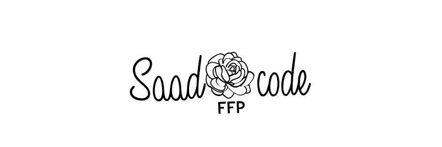 Use a signature maker to create a handwritten signature online. With this signature software, you can design (Angelique-Rose-font-FFP) your own signature for name Saad4code. Saad4code signature style 5 images and pictures png