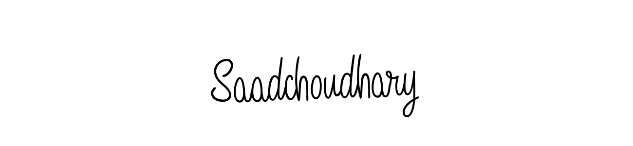 You should practise on your own different ways (Angelique-Rose-font-FFP) to write your name (Saadchoudhary) in signature. don't let someone else do it for you. Saadchoudhary signature style 5 images and pictures png