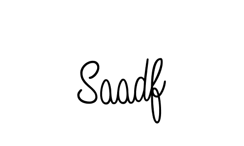 You should practise on your own different ways (Angelique-Rose-font-FFP) to write your name (Saadf) in signature. don't let someone else do it for you. Saadf signature style 5 images and pictures png