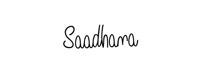 Make a beautiful signature design for name Saadhana. With this signature (Angelique-Rose-font-FFP) style, you can create a handwritten signature for free. Saadhana signature style 5 images and pictures png