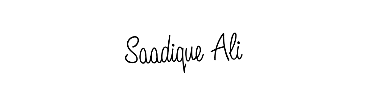 Make a beautiful signature design for name Saadique Ali. With this signature (Angelique-Rose-font-FFP) style, you can create a handwritten signature for free. Saadique Ali signature style 5 images and pictures png