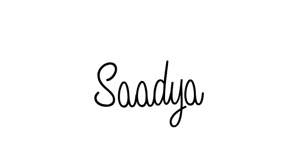 Also we have Saadya name is the best signature style. Create professional handwritten signature collection using Angelique-Rose-font-FFP autograph style. Saadya signature style 5 images and pictures png