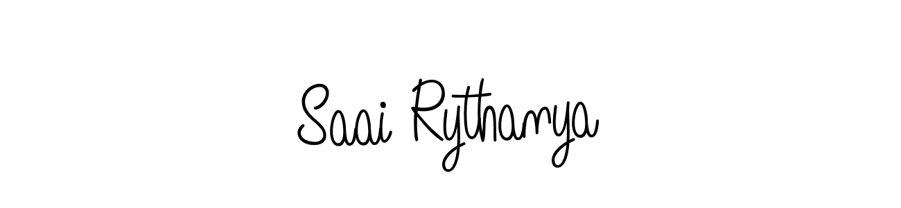 Make a beautiful signature design for name Saai Rythanya. With this signature (Angelique-Rose-font-FFP) style, you can create a handwritten signature for free. Saai Rythanya signature style 5 images and pictures png