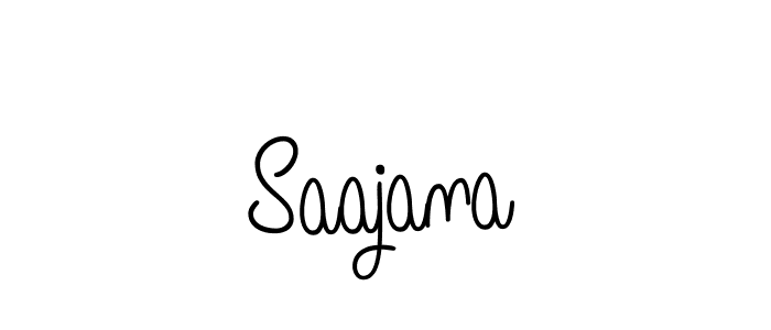 Make a beautiful signature design for name Saajana. With this signature (Angelique-Rose-font-FFP) style, you can create a handwritten signature for free. Saajana signature style 5 images and pictures png