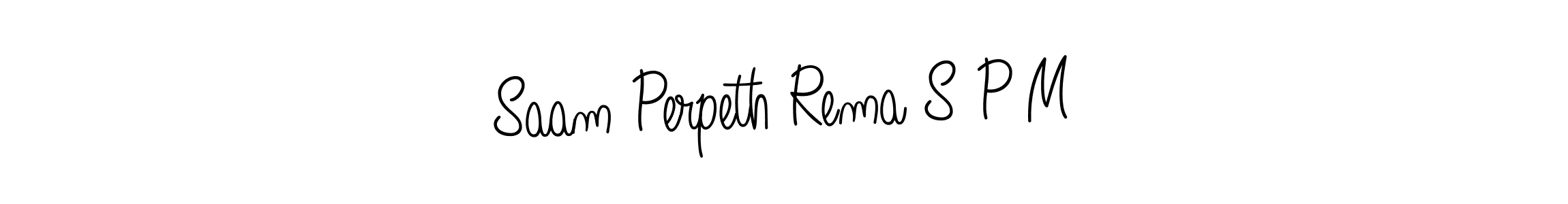 Use a signature maker to create a handwritten signature online. With this signature software, you can design (Angelique-Rose-font-FFP) your own signature for name Saam Perpeth Rema S P M. Saam Perpeth Rema S P M signature style 5 images and pictures png