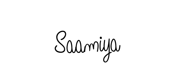 Also we have Saamiya name is the best signature style. Create professional handwritten signature collection using Angelique-Rose-font-FFP autograph style. Saamiya signature style 5 images and pictures png