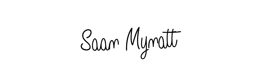 How to make Saan Mynatt name signature. Use Angelique-Rose-font-FFP style for creating short signs online. This is the latest handwritten sign. Saan Mynatt signature style 5 images and pictures png