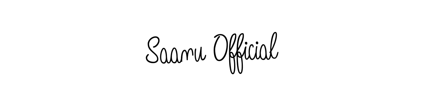 Saanu Official stylish signature style. Best Handwritten Sign (Angelique-Rose-font-FFP) for my name. Handwritten Signature Collection Ideas for my name Saanu Official. Saanu Official signature style 5 images and pictures png
