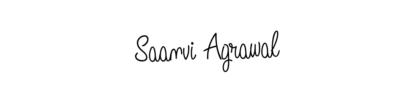 Make a beautiful signature design for name Saanvi Agrawal. With this signature (Angelique-Rose-font-FFP) style, you can create a handwritten signature for free. Saanvi Agrawal signature style 5 images and pictures png