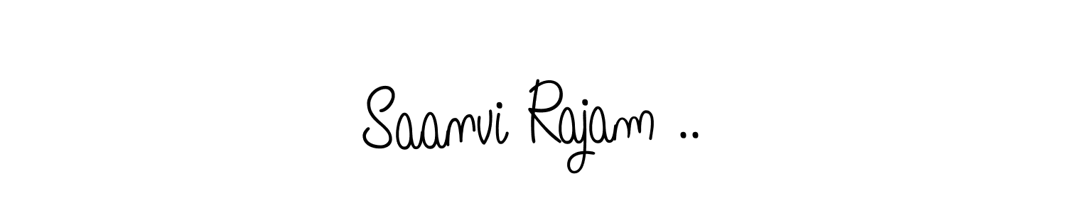 Make a beautiful signature design for name Saanvi Rajam ... With this signature (Angelique-Rose-font-FFP) style, you can create a handwritten signature for free. Saanvi Rajam .. signature style 5 images and pictures png