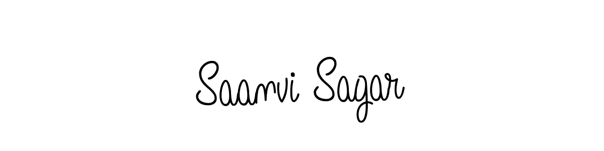 Saanvi Sagar stylish signature style. Best Handwritten Sign (Angelique-Rose-font-FFP) for my name. Handwritten Signature Collection Ideas for my name Saanvi Sagar. Saanvi Sagar signature style 5 images and pictures png