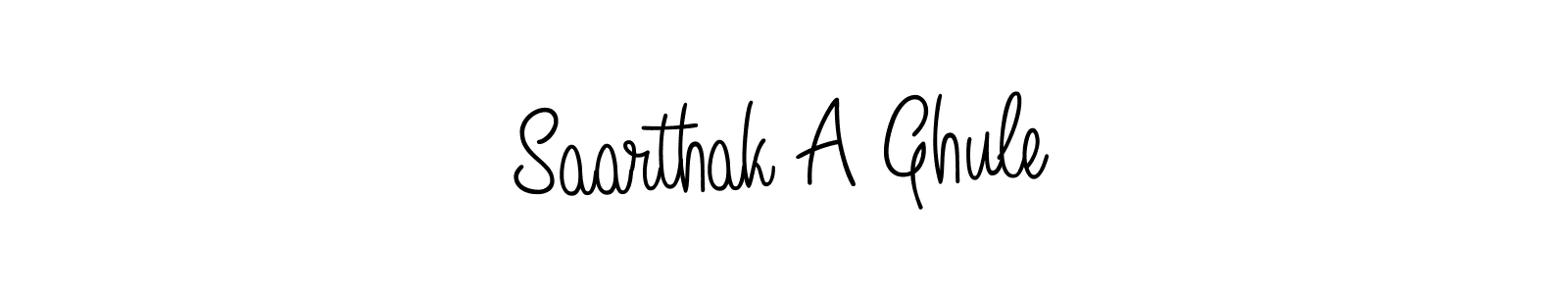 Create a beautiful signature design for name Saarthak A Ghule. With this signature (Angelique-Rose-font-FFP) fonts, you can make a handwritten signature for free. Saarthak A Ghule signature style 5 images and pictures png