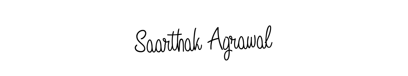 Make a beautiful signature design for name Saarthak Agrawal. With this signature (Angelique-Rose-font-FFP) style, you can create a handwritten signature for free. Saarthak Agrawal signature style 5 images and pictures png