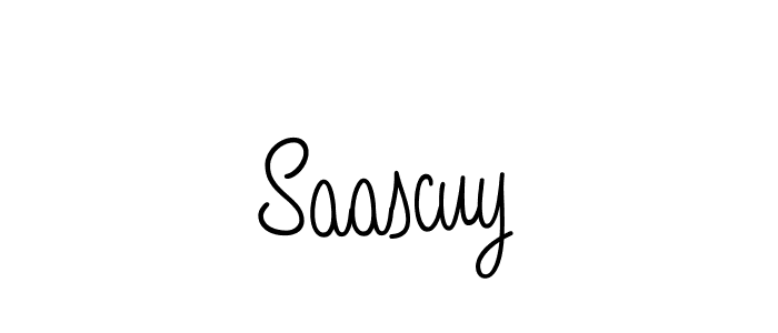 How to make Saascuy name signature. Use Angelique-Rose-font-FFP style for creating short signs online. This is the latest handwritten sign. Saascuy signature style 5 images and pictures png