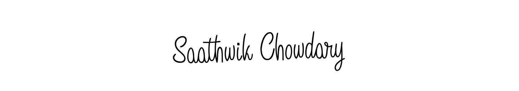 Design your own signature with our free online signature maker. With this signature software, you can create a handwritten (Angelique-Rose-font-FFP) signature for name Saathwik Chowdary. Saathwik Chowdary signature style 5 images and pictures png