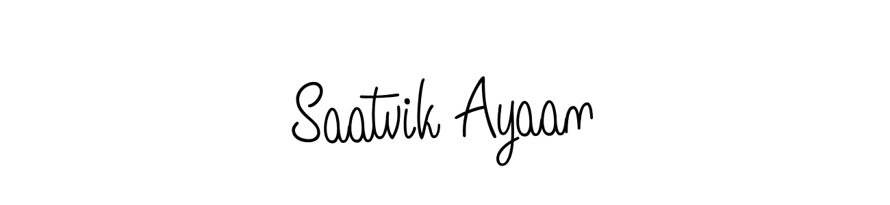 The best way (Angelique-Rose-font-FFP) to make a short signature is to pick only two or three words in your name. The name Saatvik Ayaan include a total of six letters. For converting this name. Saatvik Ayaan signature style 5 images and pictures png