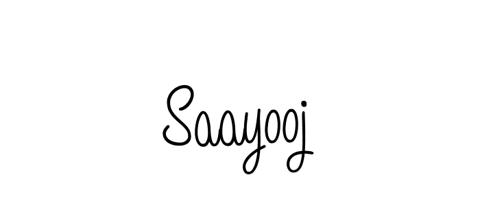 Make a beautiful signature design for name Saayooj. Use this online signature maker to create a handwritten signature for free. Saayooj signature style 5 images and pictures png