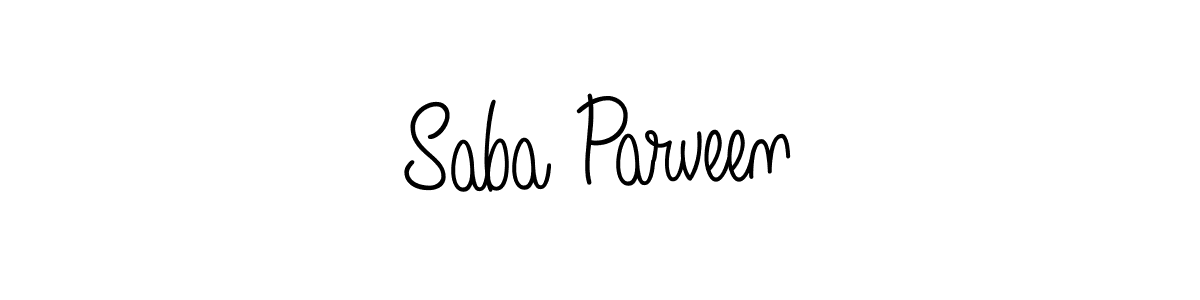 Design your own signature with our free online signature maker. With this signature software, you can create a handwritten (Angelique-Rose-font-FFP) signature for name Saba Parveen. Saba Parveen signature style 5 images and pictures png