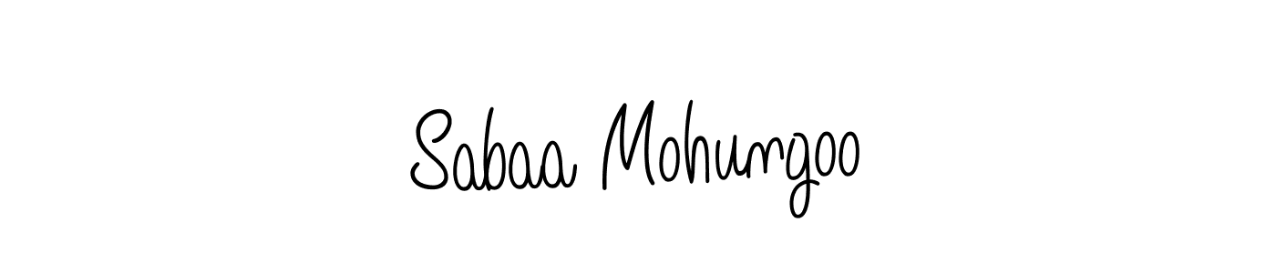 Also we have Sabaa Mohungoo name is the best signature style. Create professional handwritten signature collection using Angelique-Rose-font-FFP autograph style. Sabaa Mohungoo signature style 5 images and pictures png