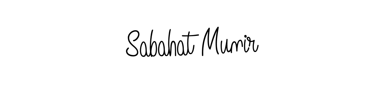 The best way (Angelique-Rose-font-FFP) to make a short signature is to pick only two or three words in your name. The name Sabahat Munir include a total of six letters. For converting this name. Sabahat Munir signature style 5 images and pictures png
