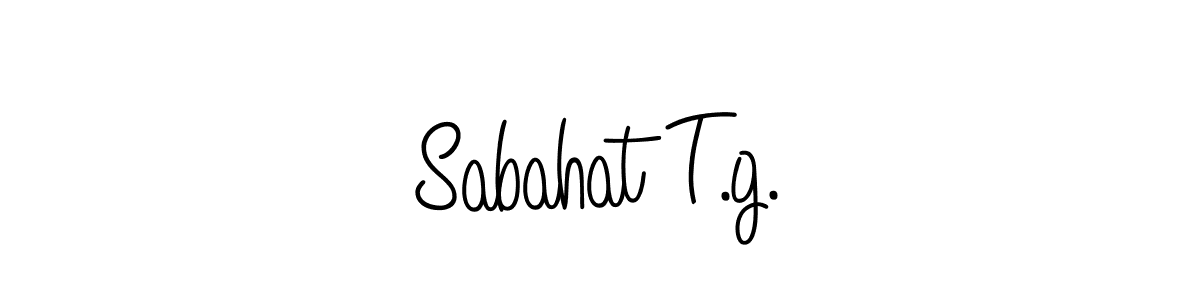 Create a beautiful signature design for name Sabahat T.g.. With this signature (Angelique-Rose-font-FFP) fonts, you can make a handwritten signature for free. Sabahat T.g. signature style 5 images and pictures png