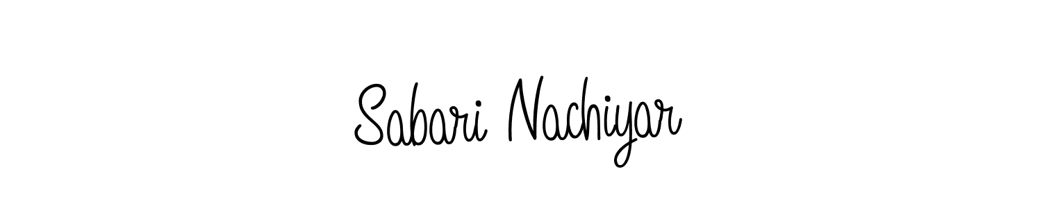 Use a signature maker to create a handwritten signature online. With this signature software, you can design (Angelique-Rose-font-FFP) your own signature for name Sabari Nachiyar. Sabari Nachiyar signature style 5 images and pictures png