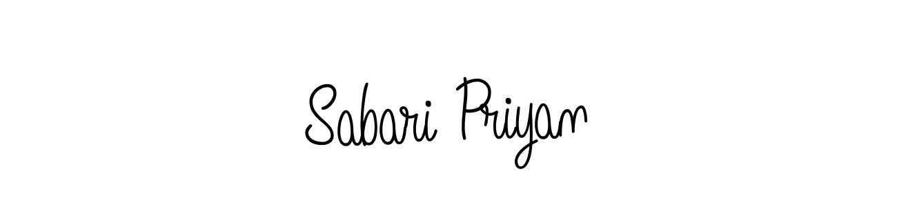 How to make Sabari Priyan name signature. Use Angelique-Rose-font-FFP style for creating short signs online. This is the latest handwritten sign. Sabari Priyan signature style 5 images and pictures png