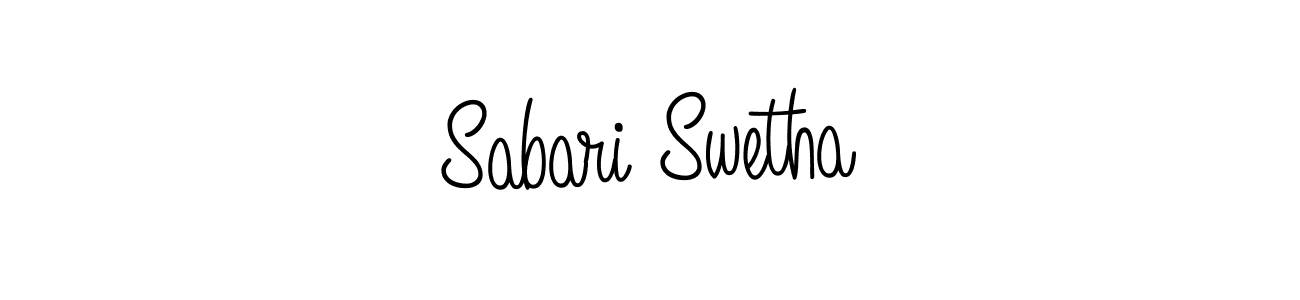 How to make Sabari Swetha name signature. Use Angelique-Rose-font-FFP style for creating short signs online. This is the latest handwritten sign. Sabari Swetha signature style 5 images and pictures png