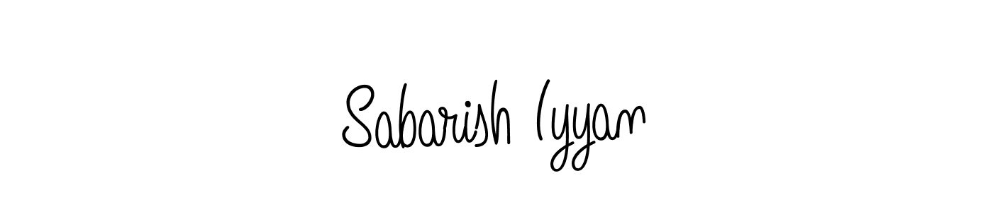 Use a signature maker to create a handwritten signature online. With this signature software, you can design (Angelique-Rose-font-FFP) your own signature for name Sabarish Iyyan. Sabarish Iyyan signature style 5 images and pictures png