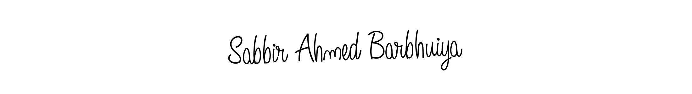 Design your own signature with our free online signature maker. With this signature software, you can create a handwritten (Angelique-Rose-font-FFP) signature for name Sabbir Ahmed Barbhuiya. Sabbir Ahmed Barbhuiya signature style 5 images and pictures png