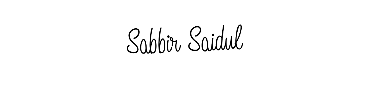 Also we have Sabbir Saidul name is the best signature style. Create professional handwritten signature collection using Angelique-Rose-font-FFP autograph style. Sabbir Saidul signature style 5 images and pictures png