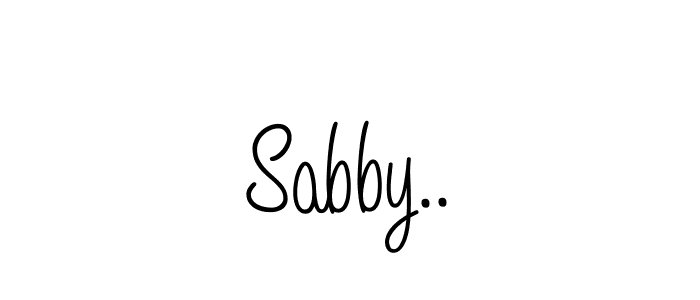 Design your own signature with our free online signature maker. With this signature software, you can create a handwritten (Angelique-Rose-font-FFP) signature for name Sabby... Sabby.. signature style 5 images and pictures png