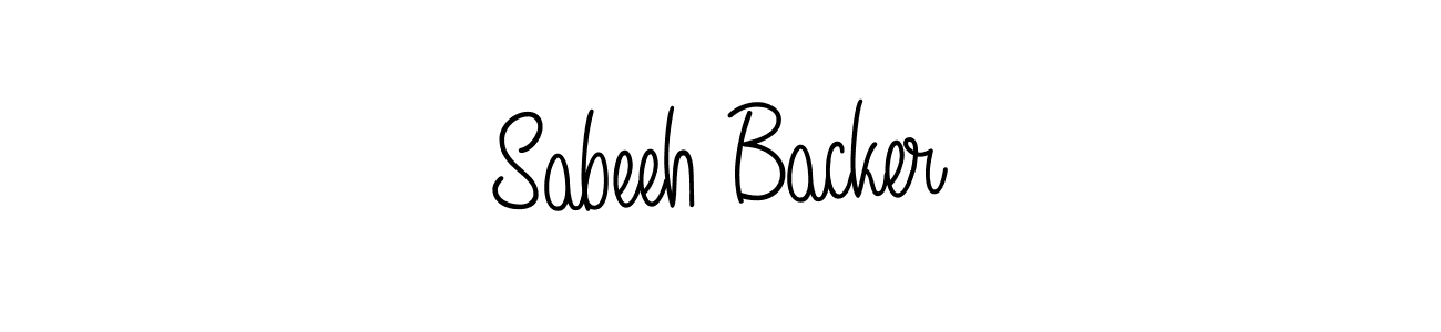 Make a beautiful signature design for name Sabeeh Backer. Use this online signature maker to create a handwritten signature for free. Sabeeh Backer signature style 5 images and pictures png