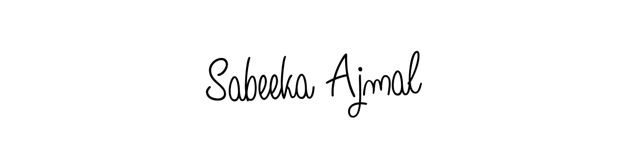 Sabeeka Ajmal stylish signature style. Best Handwritten Sign (Angelique-Rose-font-FFP) for my name. Handwritten Signature Collection Ideas for my name Sabeeka Ajmal. Sabeeka Ajmal signature style 5 images and pictures png