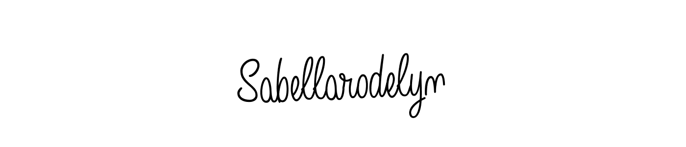 You should practise on your own different ways (Angelique-Rose-font-FFP) to write your name (Sabellarodelyn) in signature. don't let someone else do it for you. Sabellarodelyn signature style 5 images and pictures png