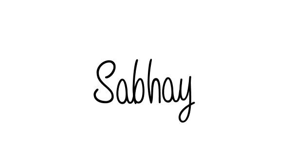 How to make Sabhay name signature. Use Angelique-Rose-font-FFP style for creating short signs online. This is the latest handwritten sign. Sabhay signature style 5 images and pictures png