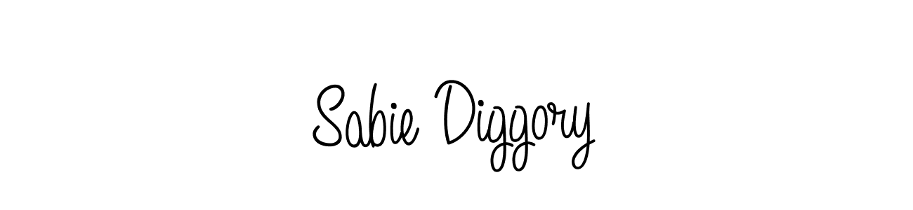 How to make Sabie Diggory name signature. Use Angelique-Rose-font-FFP style for creating short signs online. This is the latest handwritten sign. Sabie Diggory signature style 5 images and pictures png