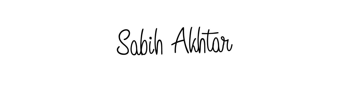 The best way (Angelique-Rose-font-FFP) to make a short signature is to pick only two or three words in your name. The name Sabih Akhtar include a total of six letters. For converting this name. Sabih Akhtar signature style 5 images and pictures png